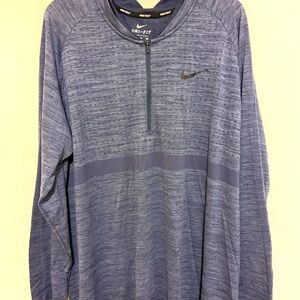 Men's Nike Dri Fit Golf Quarter Zip  XXL Grey Blue